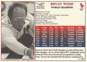 1993 Ice Hot International #1 Bryan Wood Back
